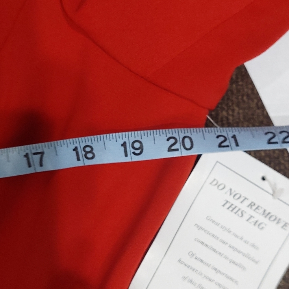 Elegant Red Blazer with White Trim & Rhinestone Detail Chic Statement Jacket NEW - Picture 10 of 12